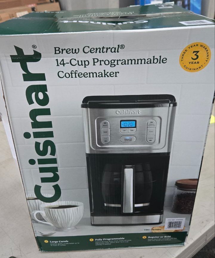 Cuisinart CBC-7000PC Self Clean Feature 14-Cup Brew Central Programmable...