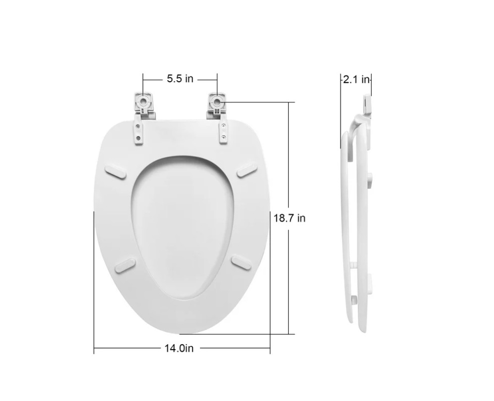 Mainstays Elongated Toilet Seat in White