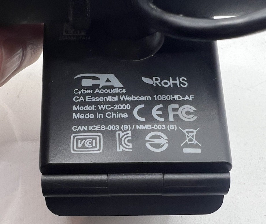 CA Essential Webcam WC-2000 1080HD-AF USB Webcam with Microphone