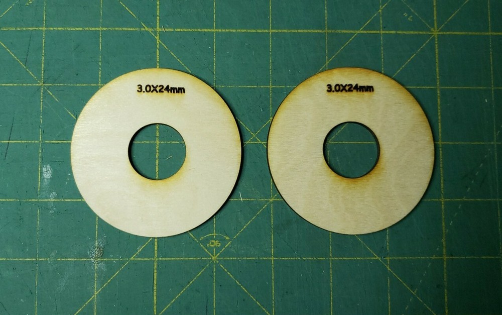 3.0" X 24mm Centering Ring Set For Estes Pro Series II model rocket kits