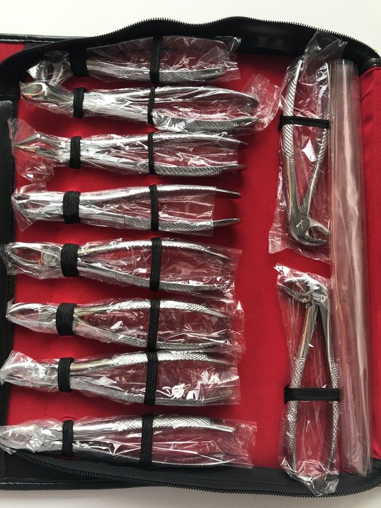 DENTAL SURGICAL ORAL EXTRACTION SURGERY FORCEPS ELEVATORS INSTRUMENTS KIT 61 PCS