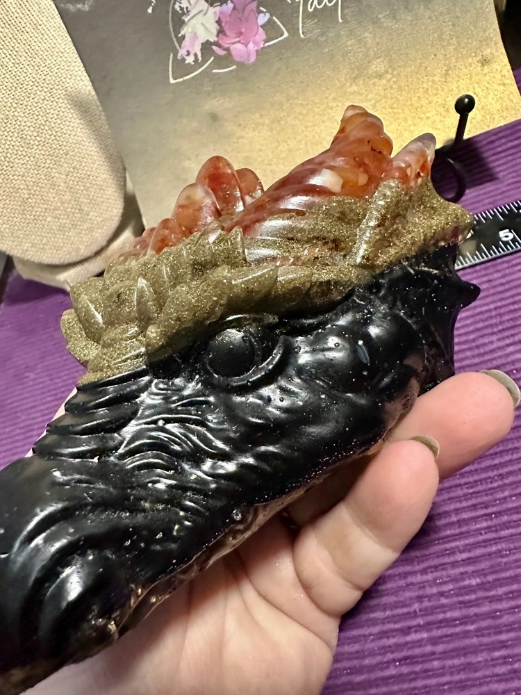 Large Dragon Orgonite - Carnelian