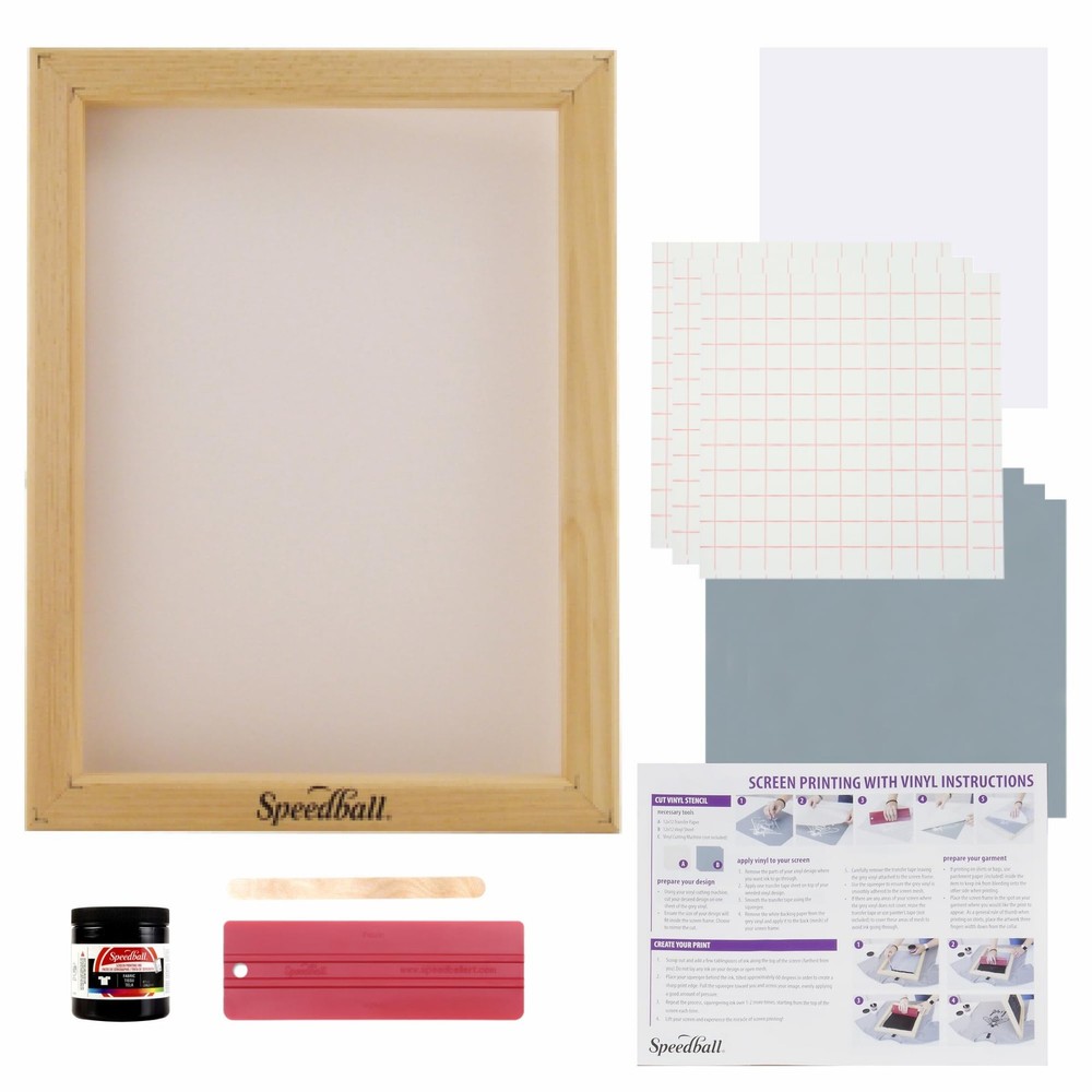 Screen Printing Vinyl Kit for Beginners for use with Cutting Machine