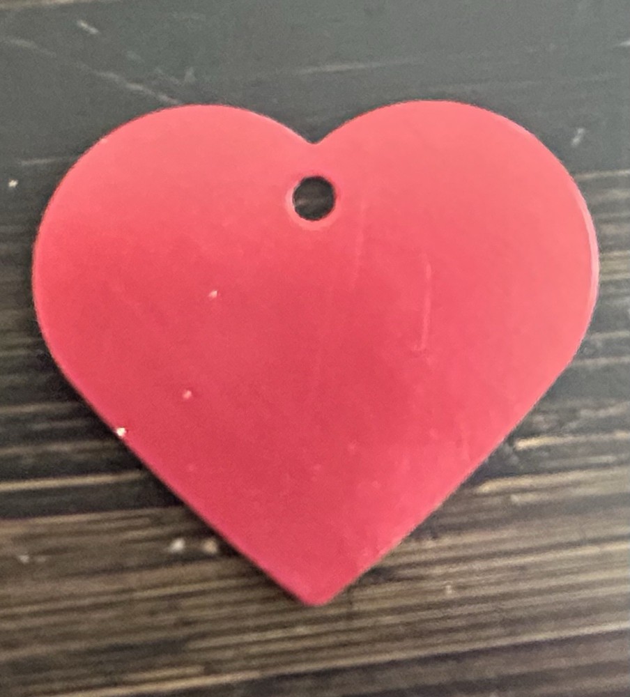 Heart Shaped Blank Pet Tags (RED) 25 Pack