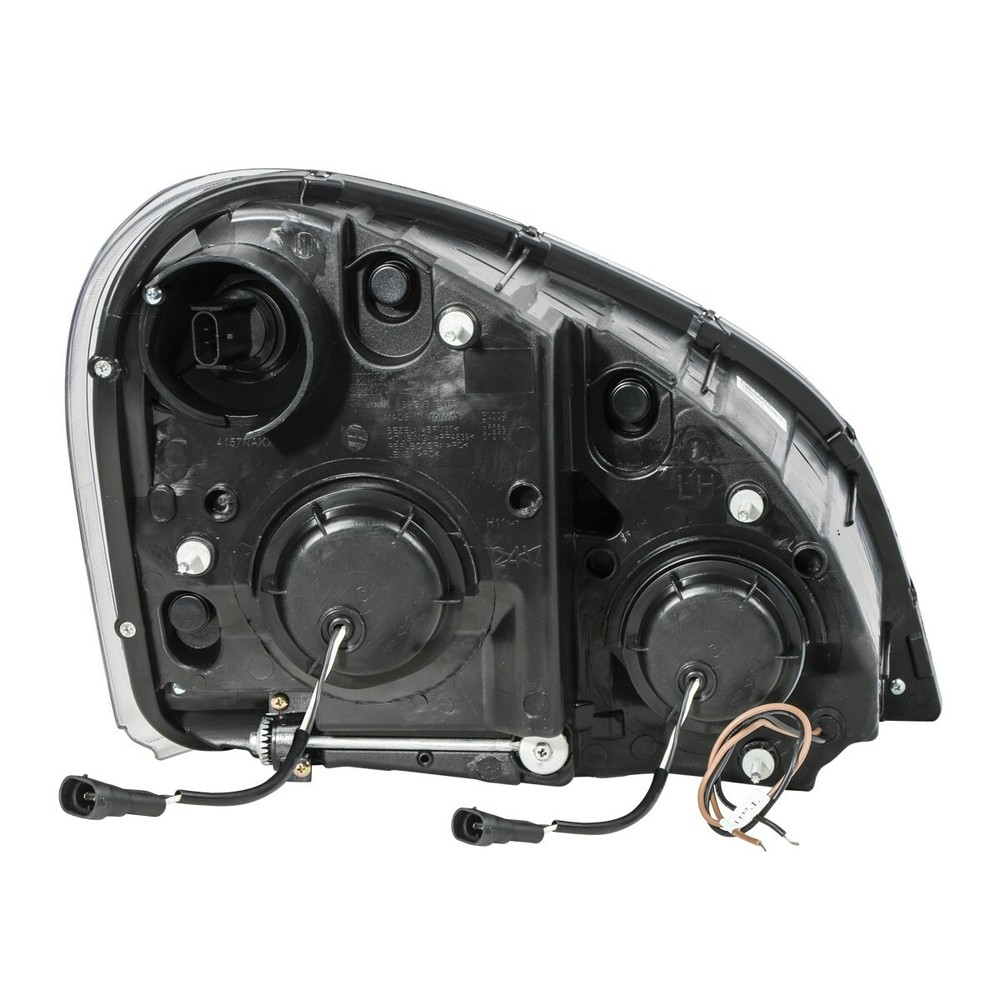PAIR FREIGHTLINER CASCADIA BLACKED PROJECTOR HEADLIGHT W/WHITE LED RUNNING LIGHT