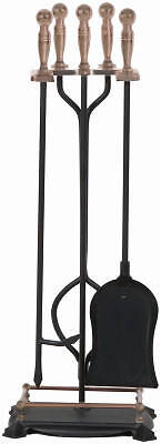 Panacea Products 15006 5-Pc. Fireplace Tool Set, Antique Brass - Quantity 1