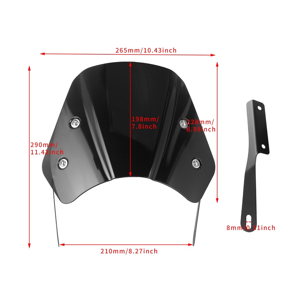 5-7'' Headlight Fairing Front Windshield Wind Screen Universal For Honda Victory