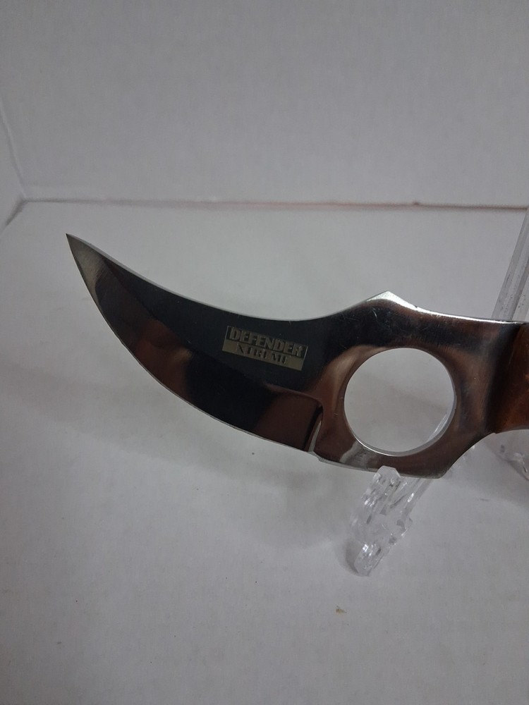Defender-Xtreme 6 Inch Multi Wood Handle Skinner Knife Sharp Blade 9488