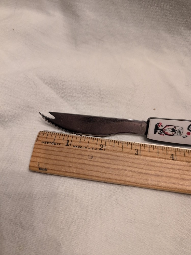 MCM Barware fork pick And Knife Cocktail Print handle