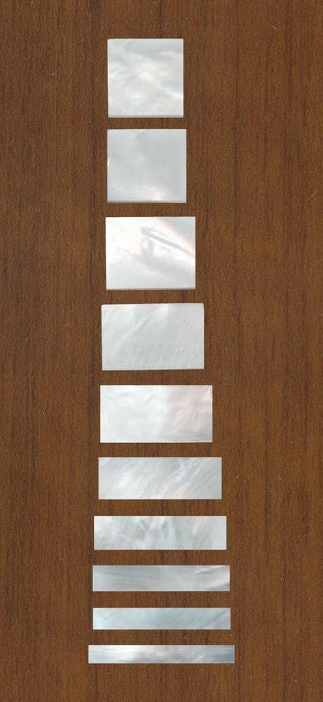 Inlay Set Mother of Pearl 10 PC Rectangular 080715MOP
