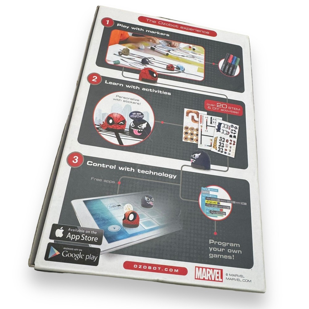 Ozobot Bit Marvel Groot Rocket Spider-Man Venom Robotics READ DESCRIPTION