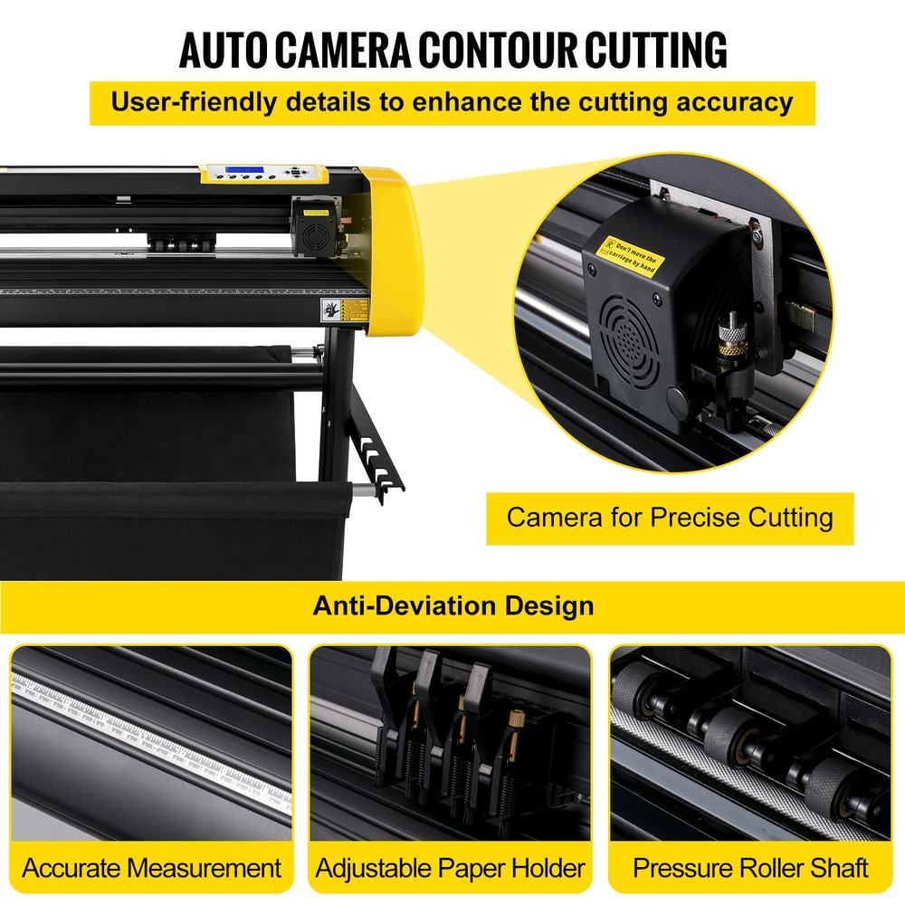 34" Vinyl Cutter Plotter 870mm Upgarded Automatic Camera Contour Cutting Machine