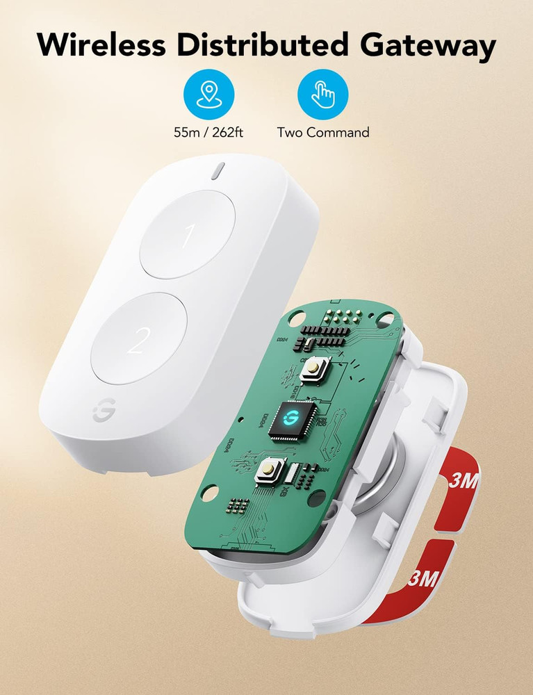 Smart Mini Double Button Switch, Group Control Multiple Devices, Versatile Wirel
