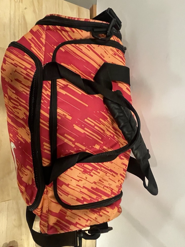 Nike Duffel Bag in an Orange Red Checkered Pattern- 16 X 9