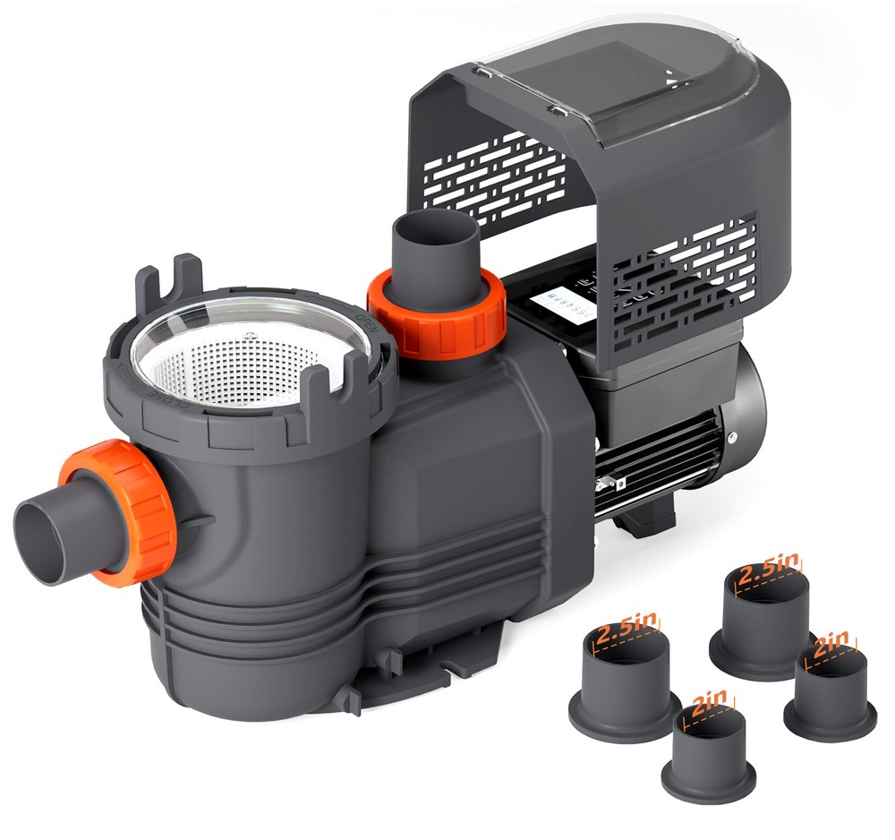 Varpoolfaye High-Flo Variable Speed Pool Pump In/Above Ground w/ Filter Basket