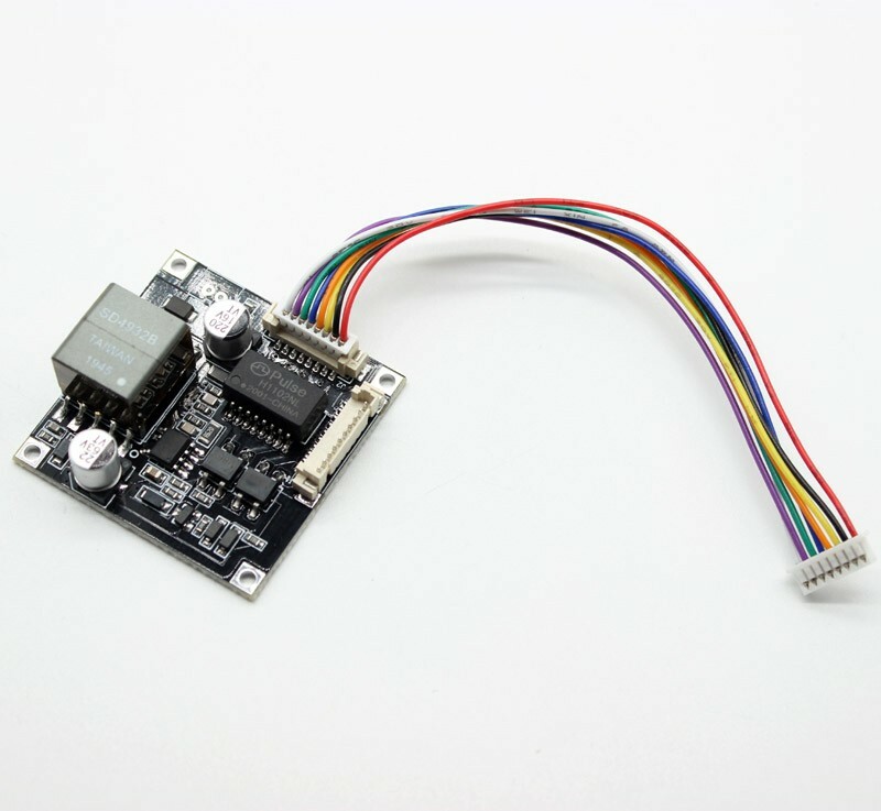 Input DC 44V-57V cctv ip camera POE module PCB board output DC12V for ip camera