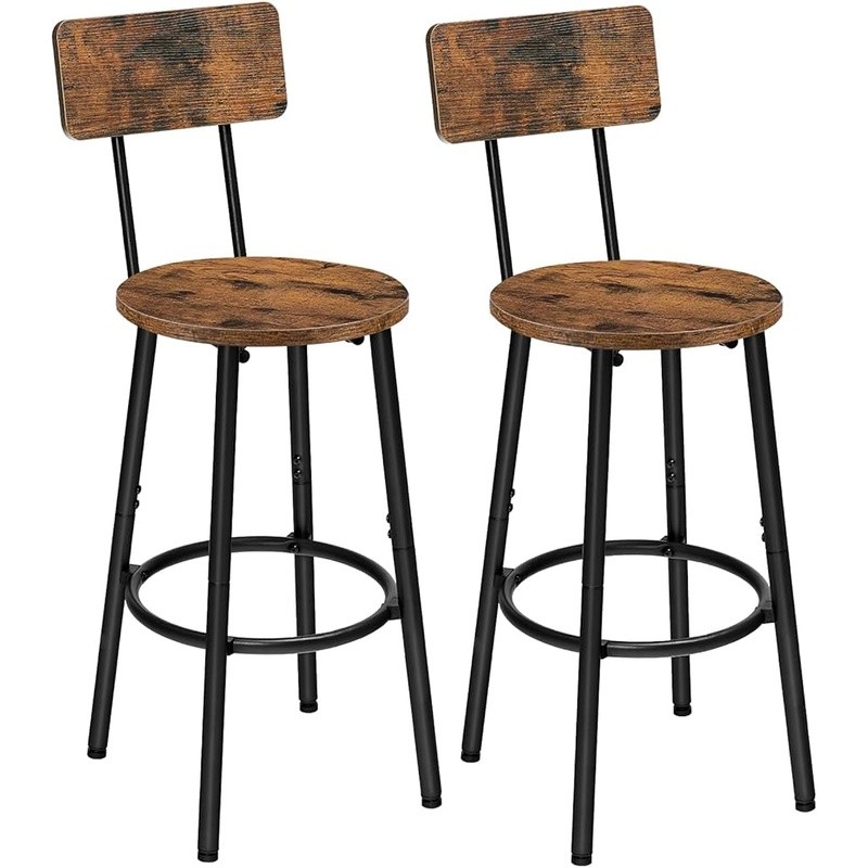 Ergonomic Bar Stools Stylish Kitchen Seating Adjustable Height Footrest Support