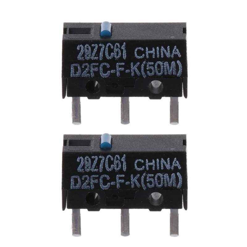 New Arrival Original D2FC-F-K Dustproof Mouse Micro Button Switch Blue Dot 50M