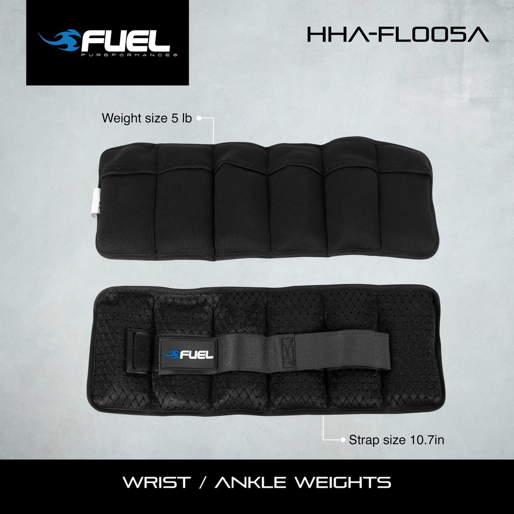 Adjustable Wrist/Ankle Weights, 2.5-Pound Pair (5 lb total)