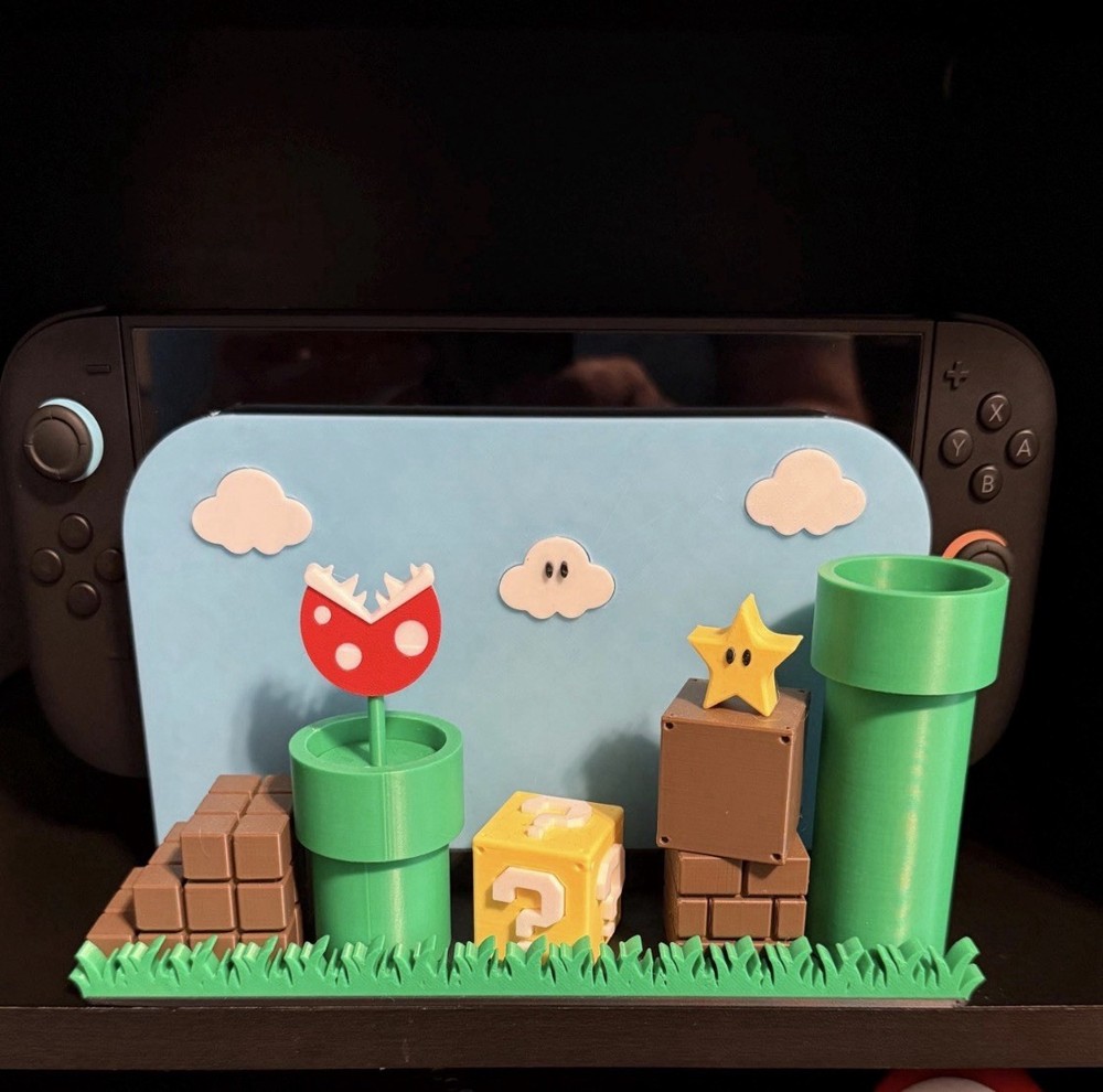 3D Printed Nintendo Switch 2 Mario Themed Dock!!