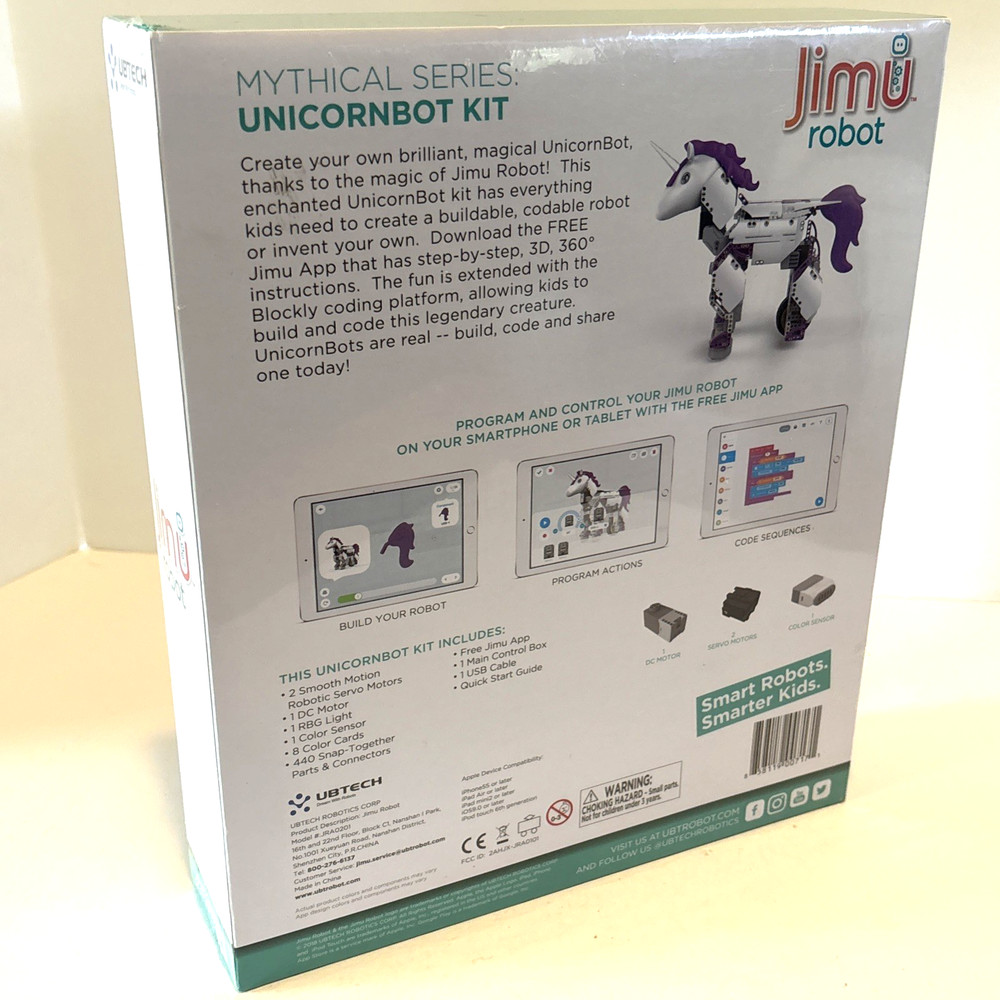UBTECH Mythical Unicornbot Kit-App-Enabled Building & Coding Jimu Bot Stem NEW
