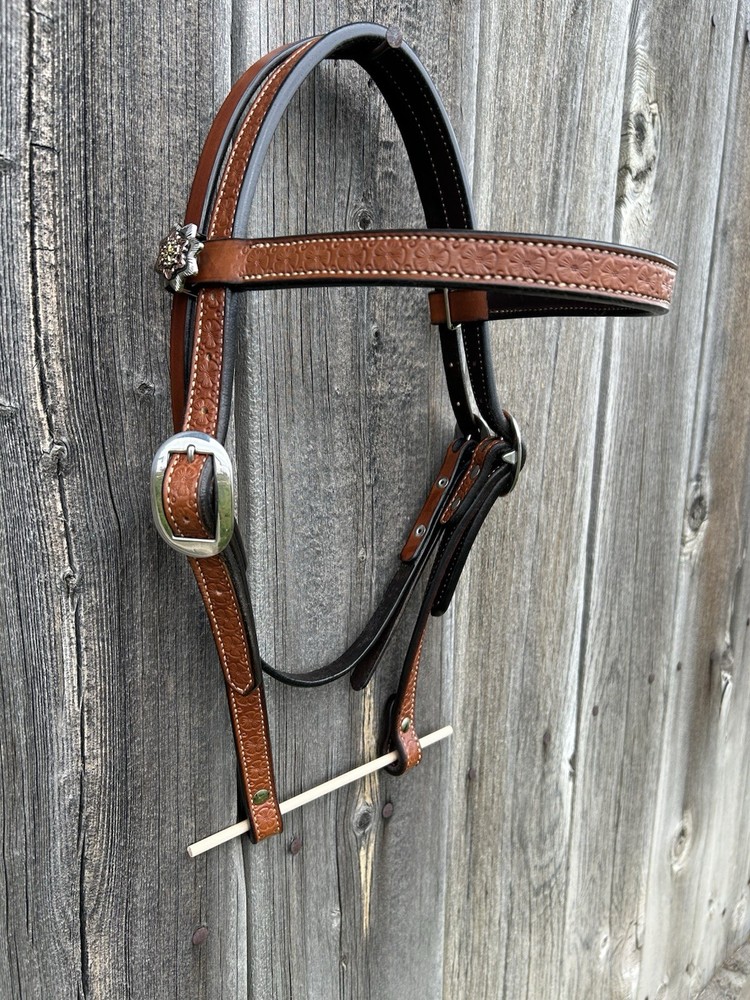 Floral Browband Headstall - Handmade