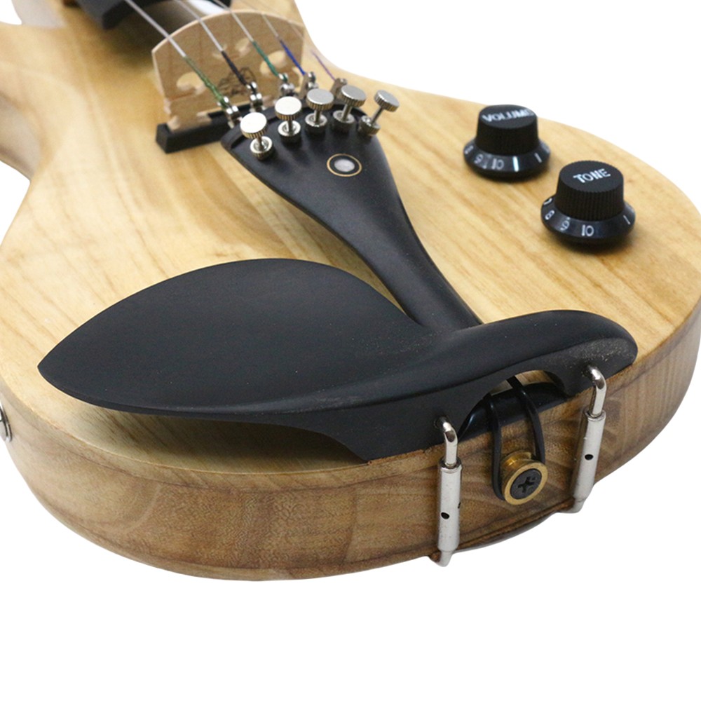 5 String 4/4 Electric Violin Large Jack Style Solid Wood with Case Shoulder Rest