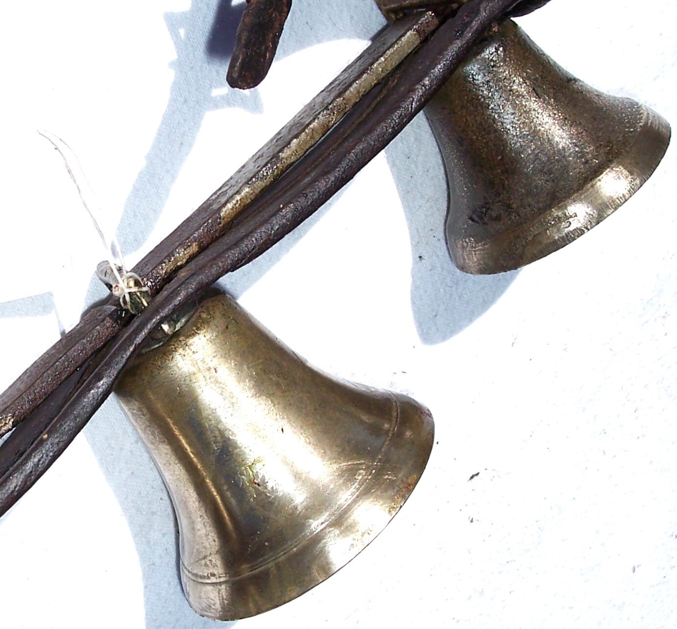 Antique Shaft Sleigh Three Bells Horse Driving Harness Carriage #7