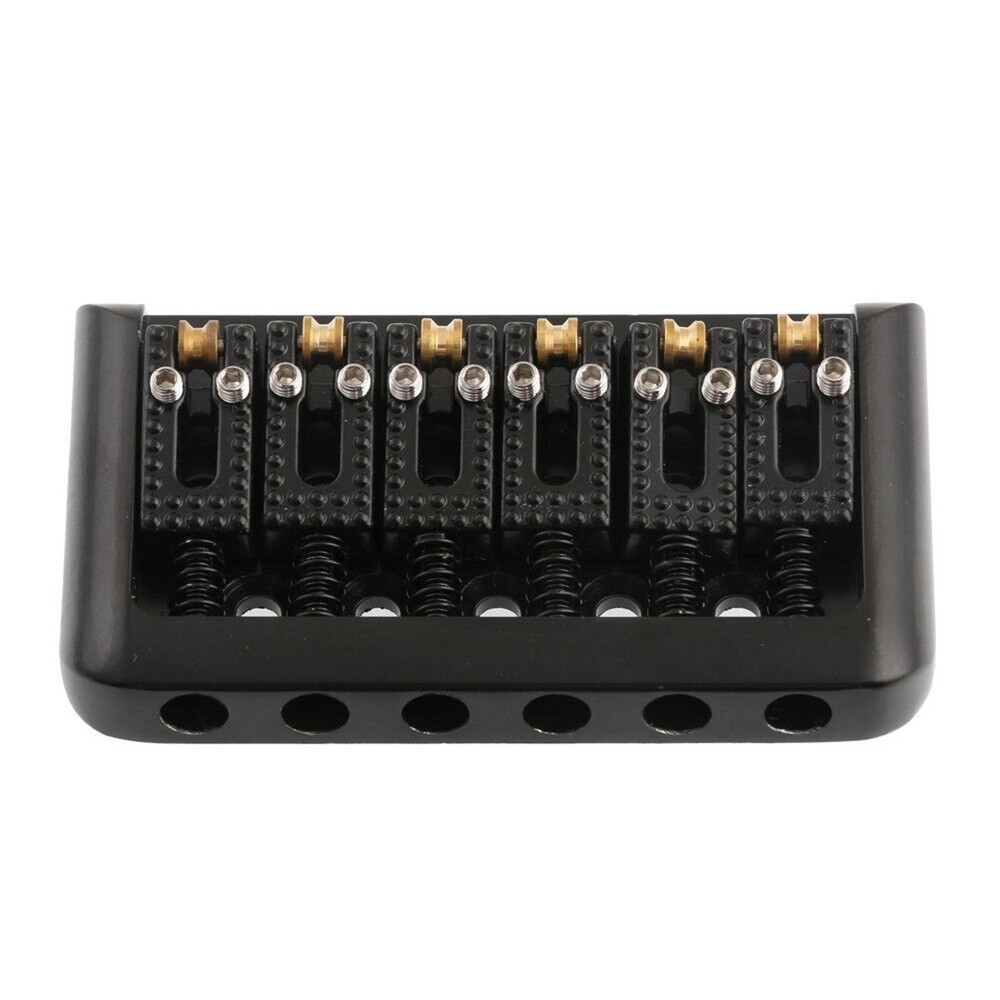 6 String Roller Saddle Hardtail Bridge Durable For Electric Guitar Replacement A