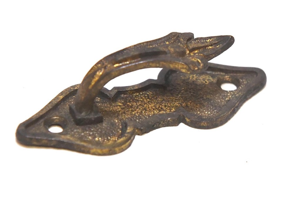 VINTAGE BRASS CURTAIN TIE BACK WALL MOUNT