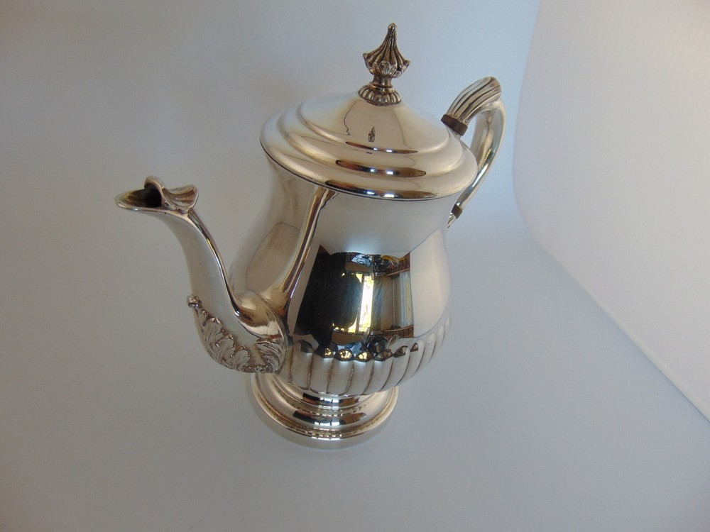 Silver Plated Coffee Pot Viking with Hinged Lid