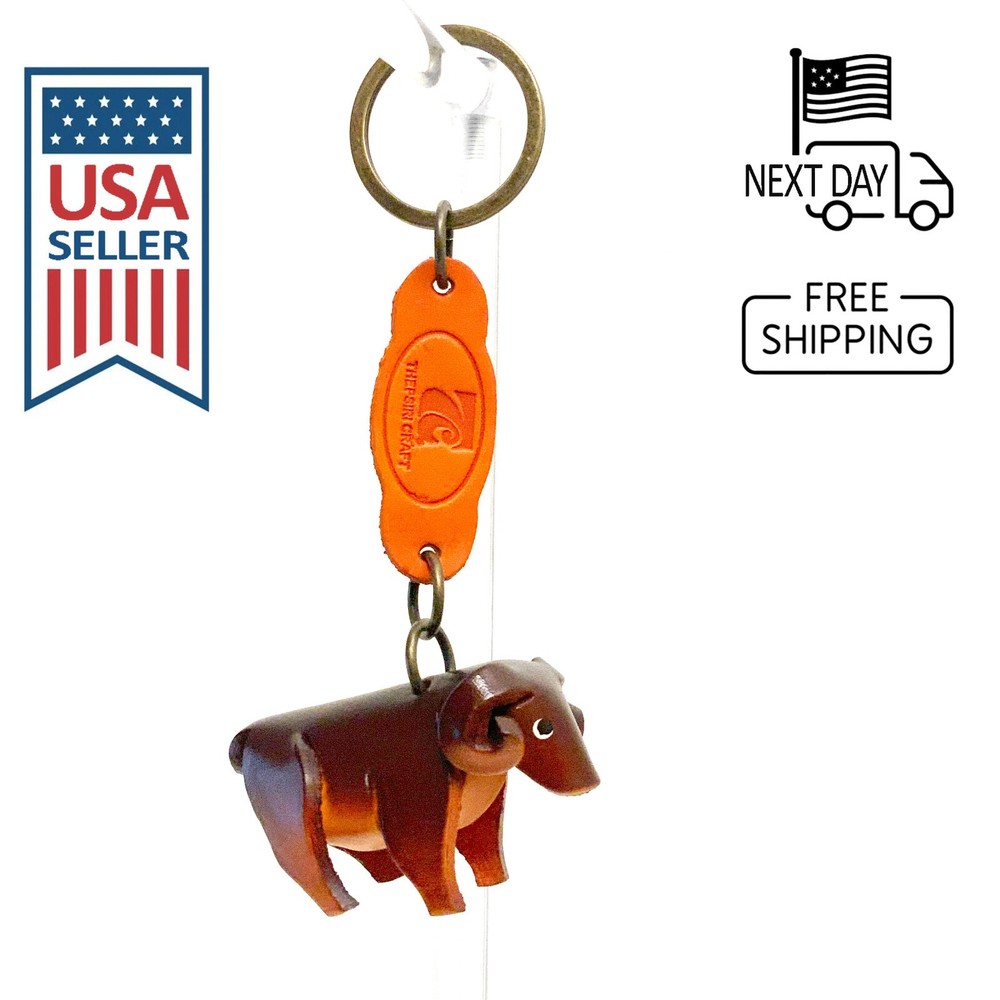 Rambouillet Sheep Handmade Leather Keyring