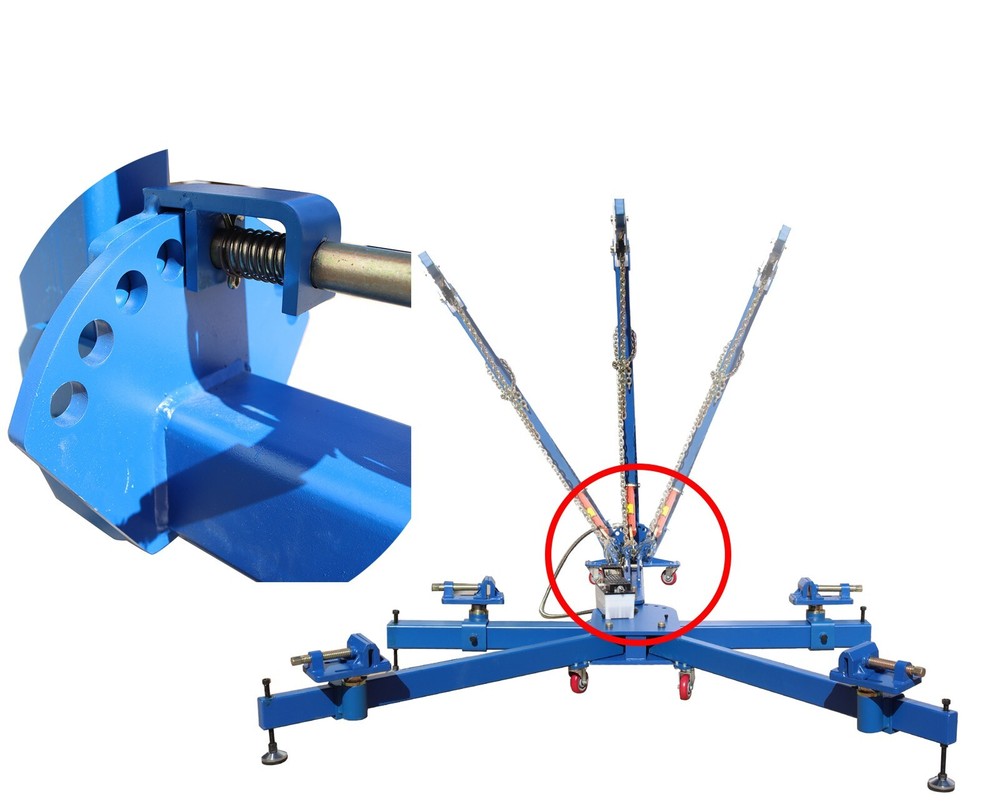 Auto Body Frame Puller Straightener Car Frame Machine 7716lbs Loading Capacity