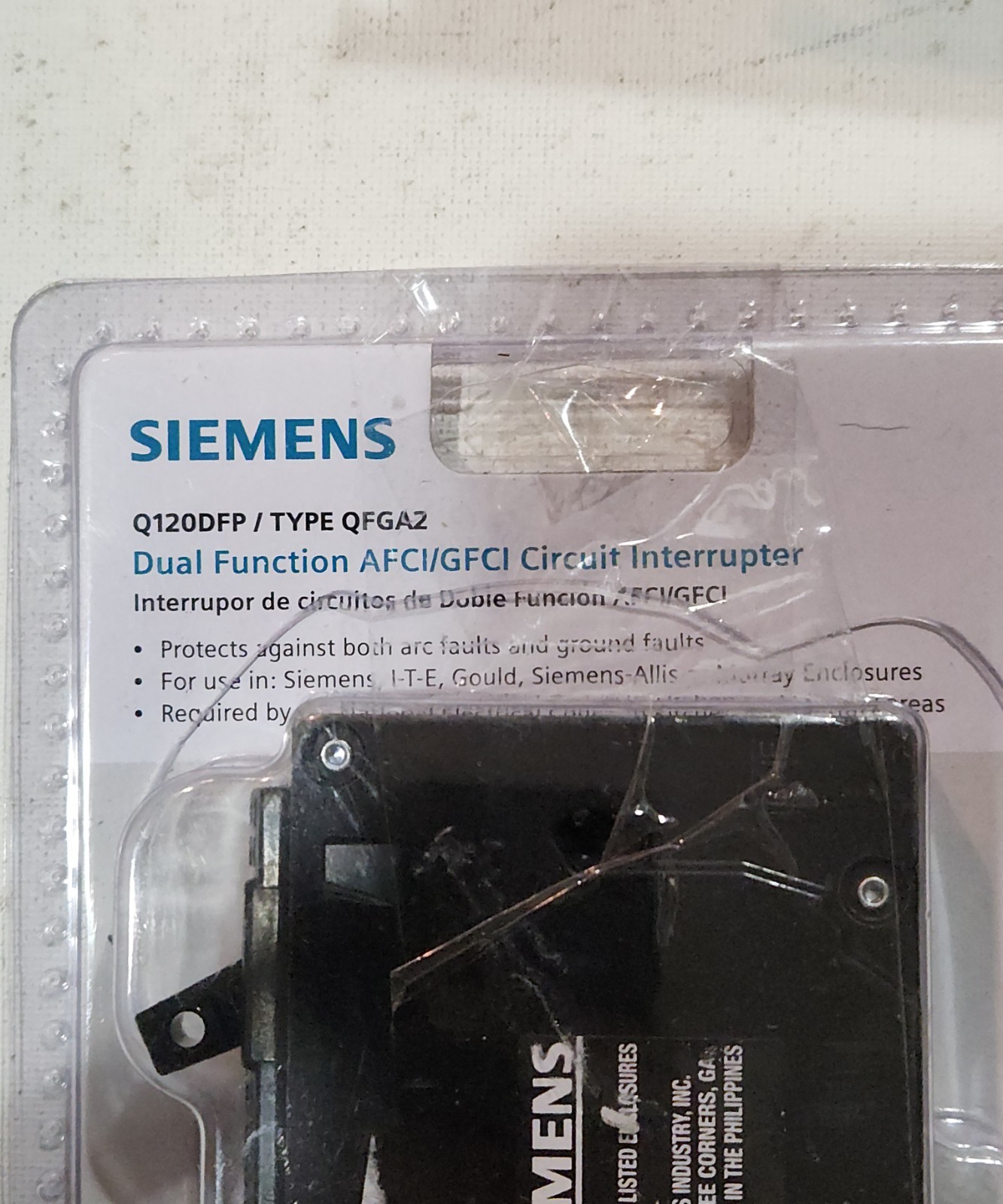 Siemens 20 Amp 1-Pole Combination Type AFCI Plug-On Neutral Circuit Breaker