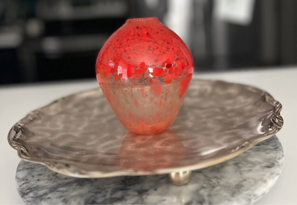 WMF-IKORA SILVER PLATE OVAL SERVING TRAY BRUSHED FINISH GERMANY