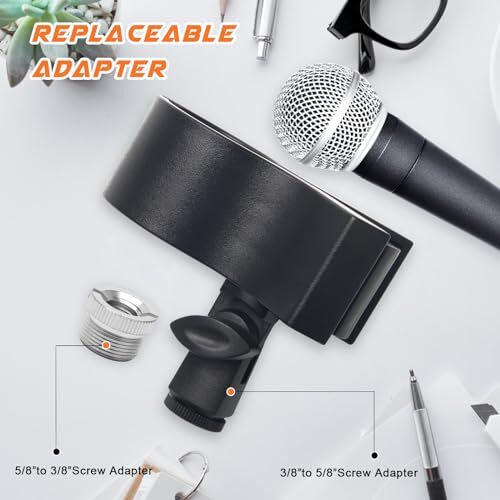 Adjustable Microphone Holder Clip, 2 Pcs Plastic Spring Mic Clip, Microphone