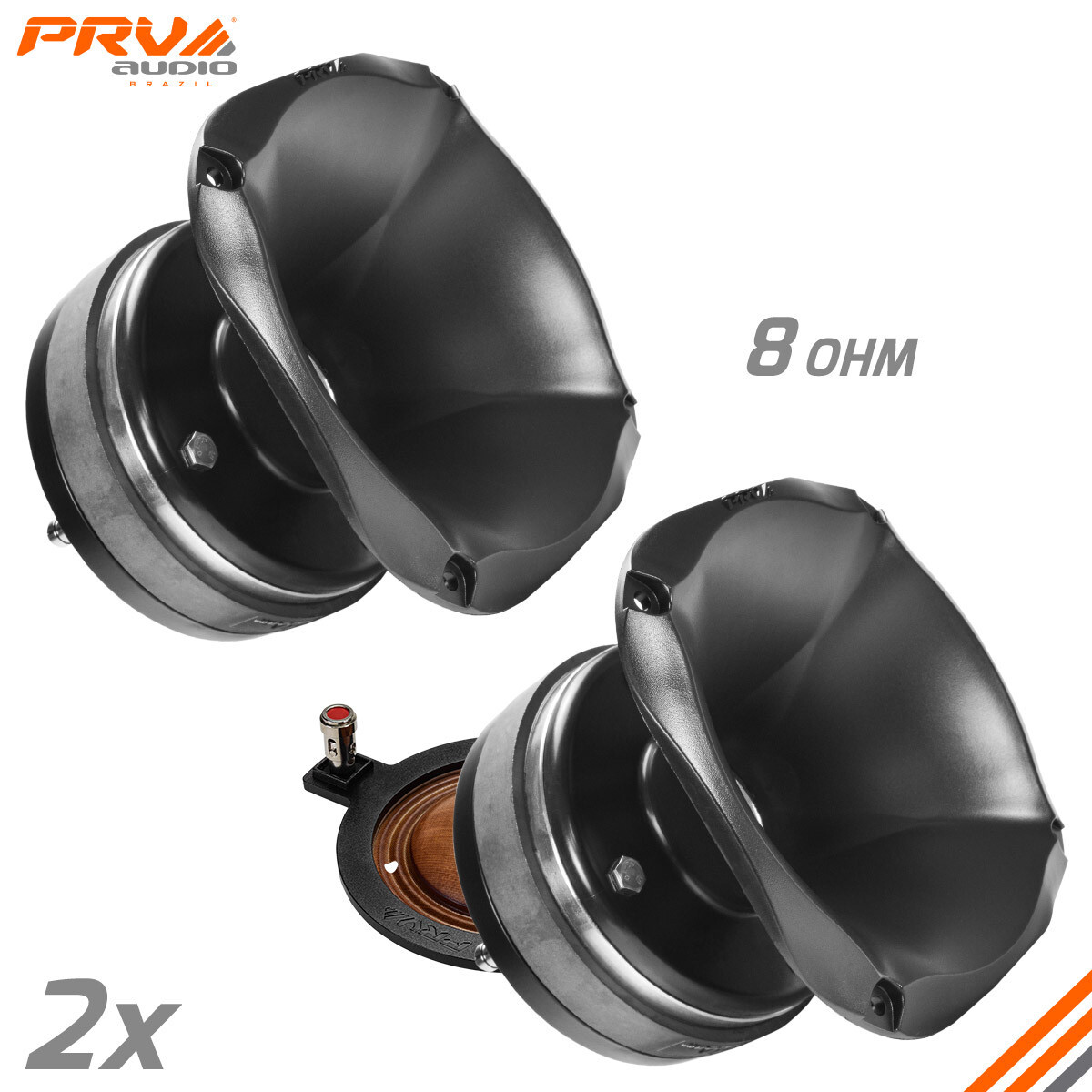 2x PRV 2″ Midrange Vocal Compression Horn Driver Car Audio WG2200Ph 400W 8 Ohm