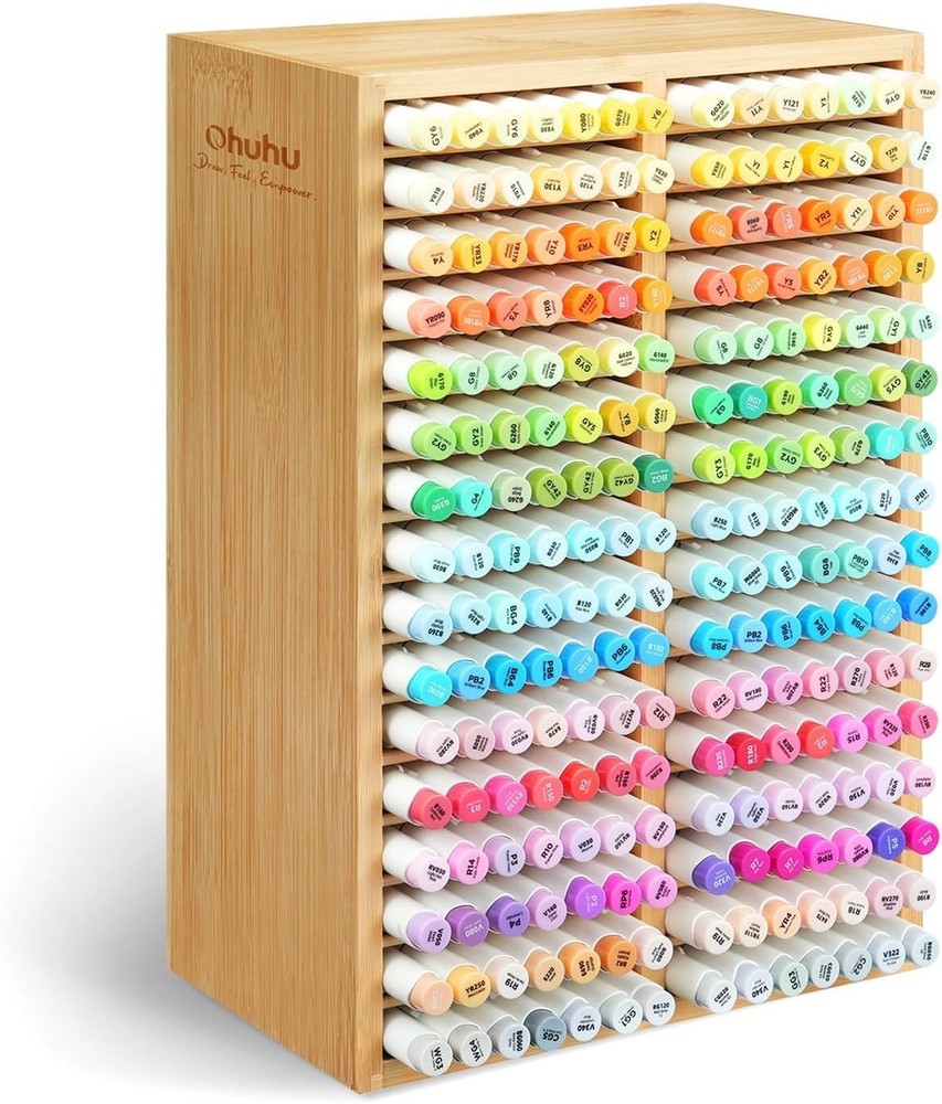 Classroom & Office Bamboo Marker Storage - 32 Compartments