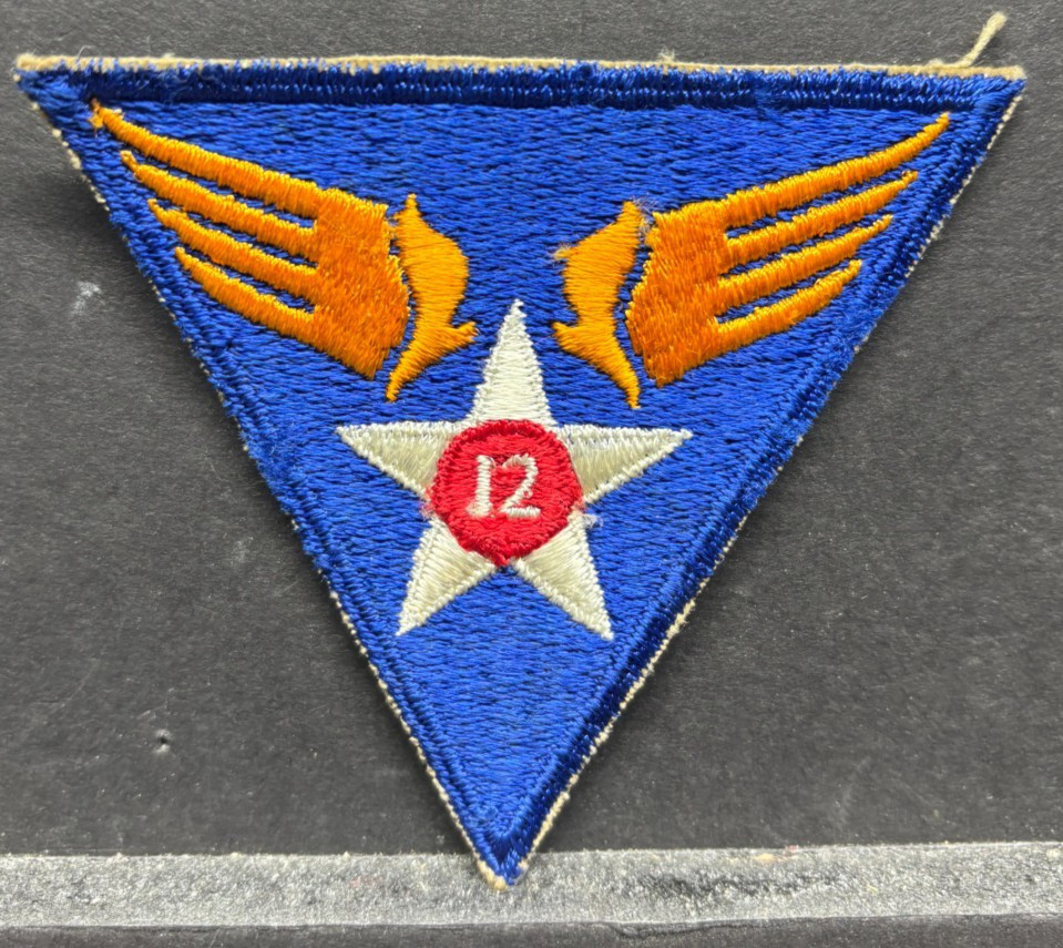 WWII U.S. Army 12th Air Force Triangle Patch