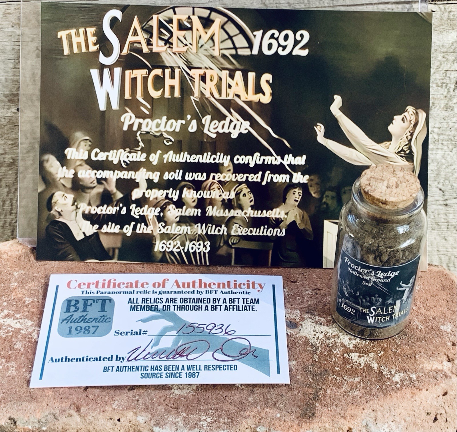 Salem Witch Trials Authentic Soil Sample with COA Proctors Ledge