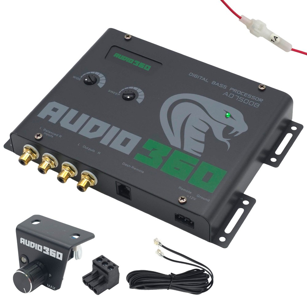 Audio360 AD7500B Digital Bass Processor with Remote Control & RCA Inputs