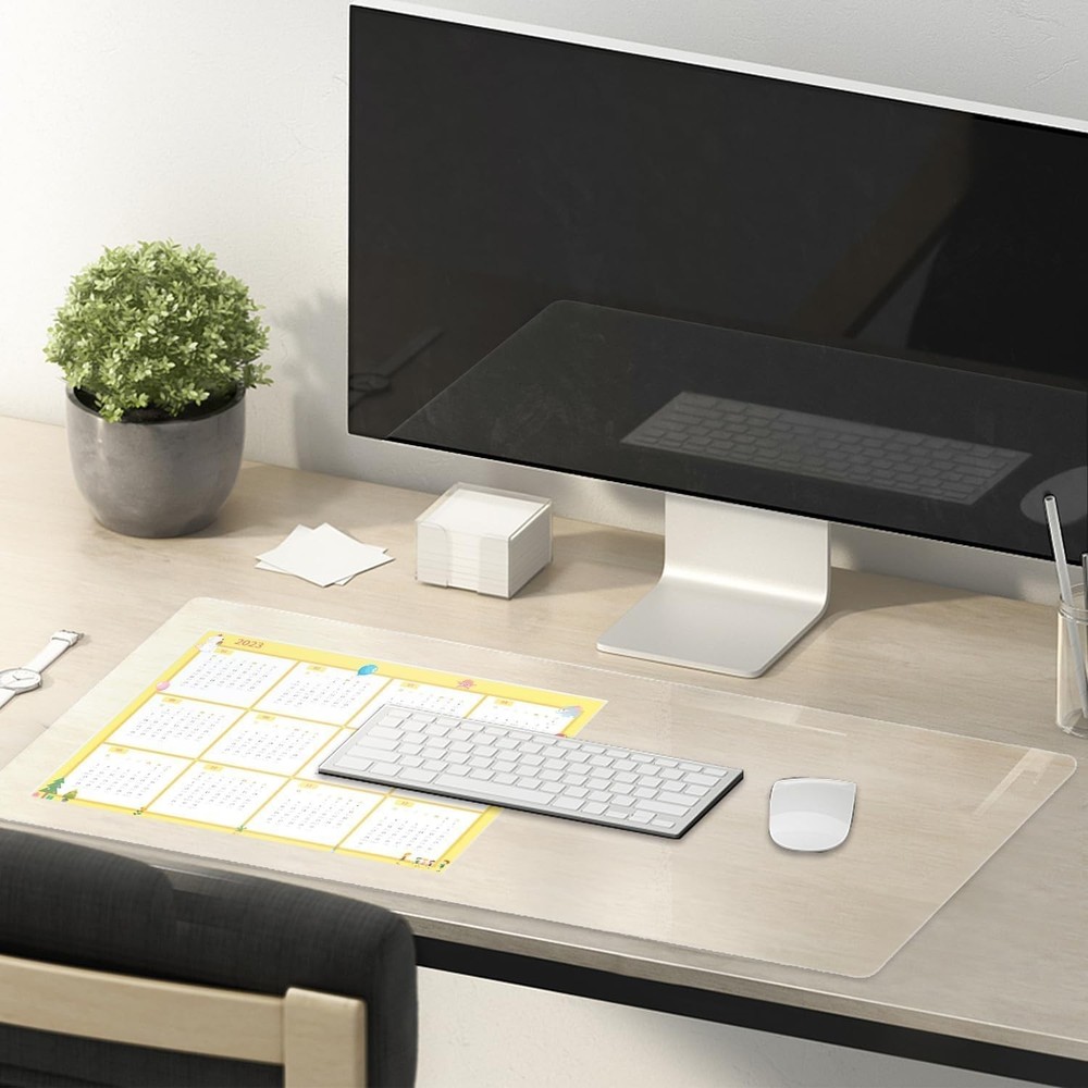 30 x 50 Inch Clear Table Cover Protector, Clear Table Protector for Dining Ro...