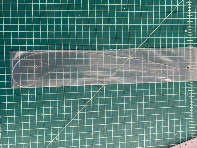 Alvin 12.5" Irregular Curve Transparent Ruler - Drafting Drawing Measuring Tool