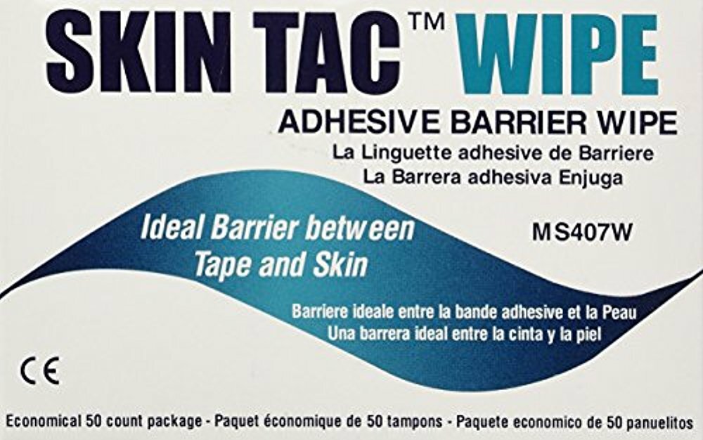 Torbot MS407W Skin-Tac Adhesive Barrier Wipes - 50 Per Box