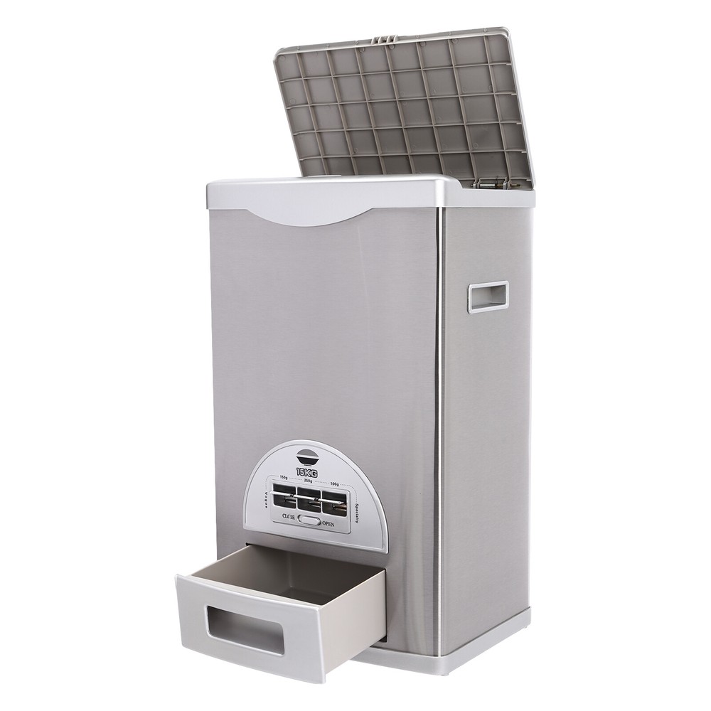 Stainless Rice Automatic Precise Dispenser Rice Storage Container 15kg/33lb]