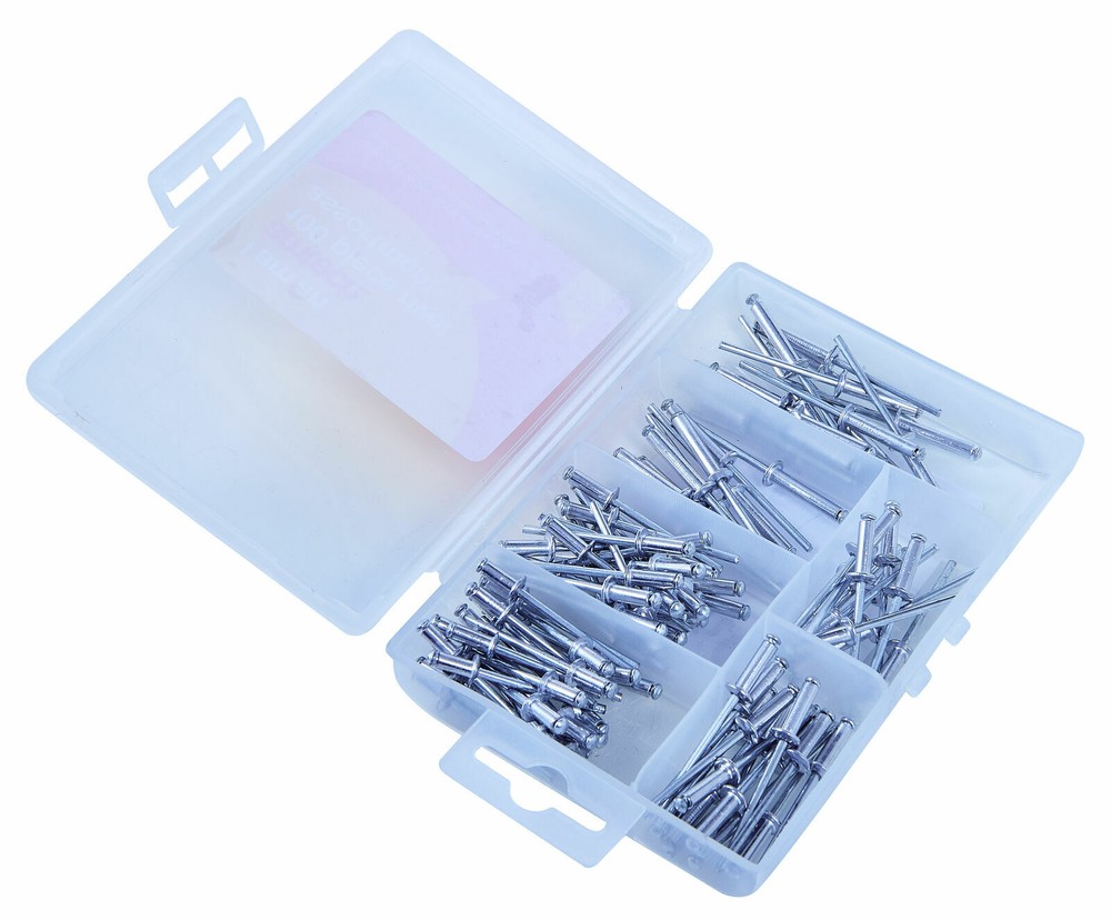 100 PC Assorted Rivets Kit Set Hand Air Pop Rivet Riveter Gun, AMTECH (S5100)