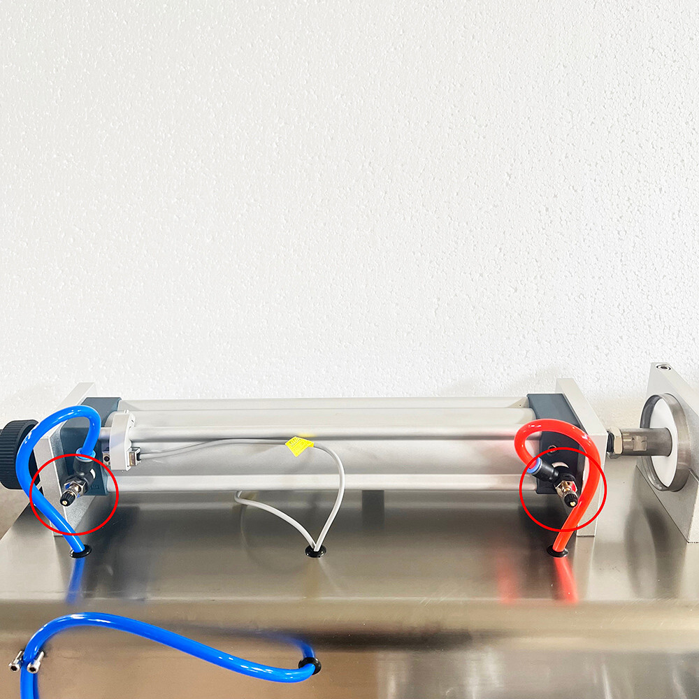 110V 50-500ml Single Nozzle Paste Filling Machine with Vertical Mixing Hopper