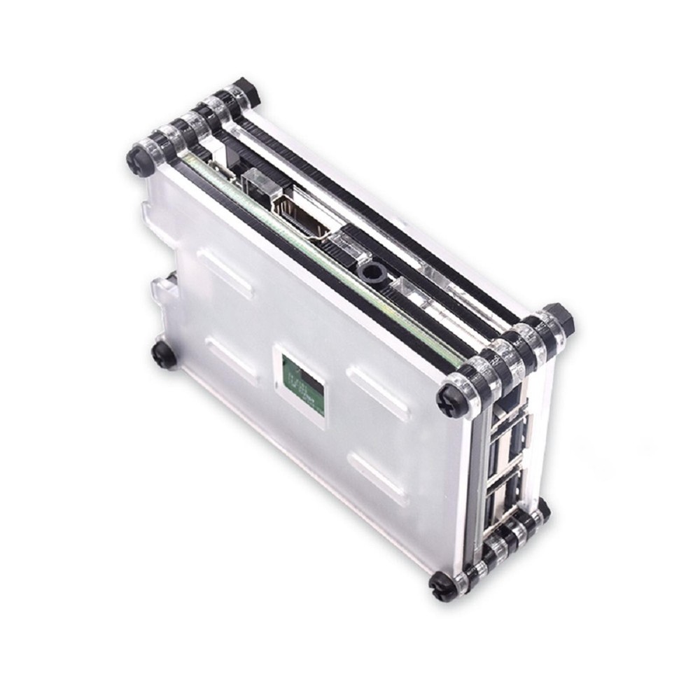 9 Layers Acrylic Transparent Case With Cooling Fan For Raspberry Pi 3B+/3B E