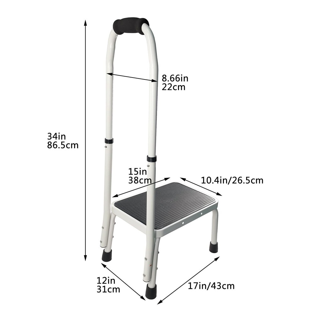 Sattiyrch Step Stool with Handle for Ederly,Sturdy and Lightweight Stool with...