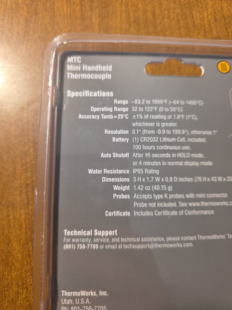 Thermoqorks Mini Thermocouple Meter (MTC)